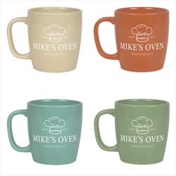 DX9052 13 Oz. Groove Ceramic Mug With Custom Imprint